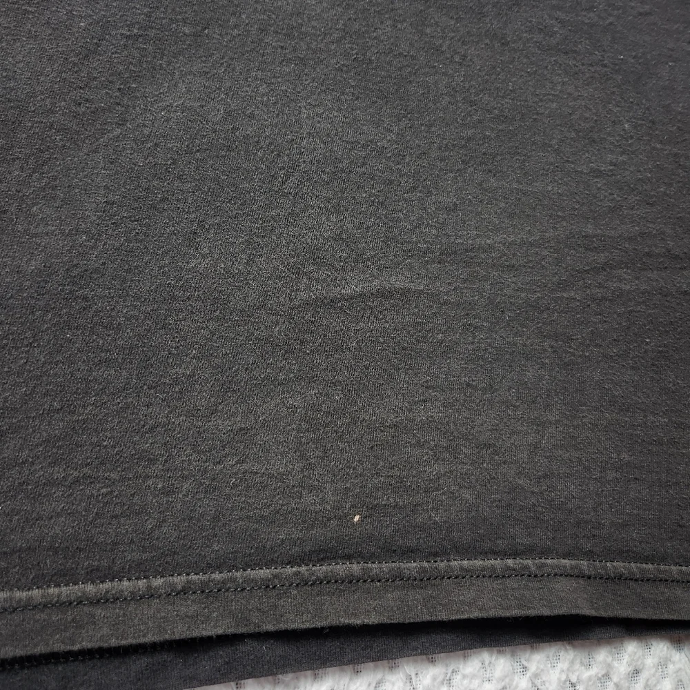 Vintage 90s Nike V Neck T Shirt Black White Sz L